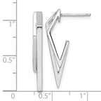 FJC Finejewelers 925 Sterling Silver d Polished and Brushed Dangle Earrings 29 x 3 mm
