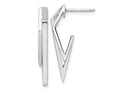 FJC Finejewelers 925 Sterling Silver d Polished and Brushed Dangle Earrings 29 x 3 mm