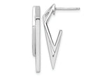 FJC Finejewelers 925 Sterling Silver d Polished and Brushed Dangle Earrings 29 x 3 mm