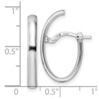 FJC Finejewelers 925 Sterling Silver Hoop d Polished J-hoop Earrings 23 x 13 mm