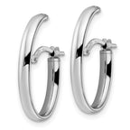 FJC Finejewelers 925 Sterling Silver Hoop d Polished J-hoop Earrings 23 x 13 mm