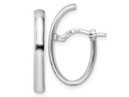 FJC Finejewelers 925 Sterling Silver Hoop d Polished J-hoop Earrings 23 x 13 mm