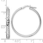 FJC Finejewelers 925 Sterling Silver d Polished Bright Cut Hoop Earrings 30 x 28 mm
