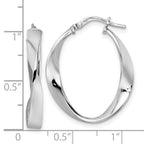 FJC Finejewelers 925 Sterling Silver d Polished Oval Twisted Hoop Earrings 28 x 23 mm