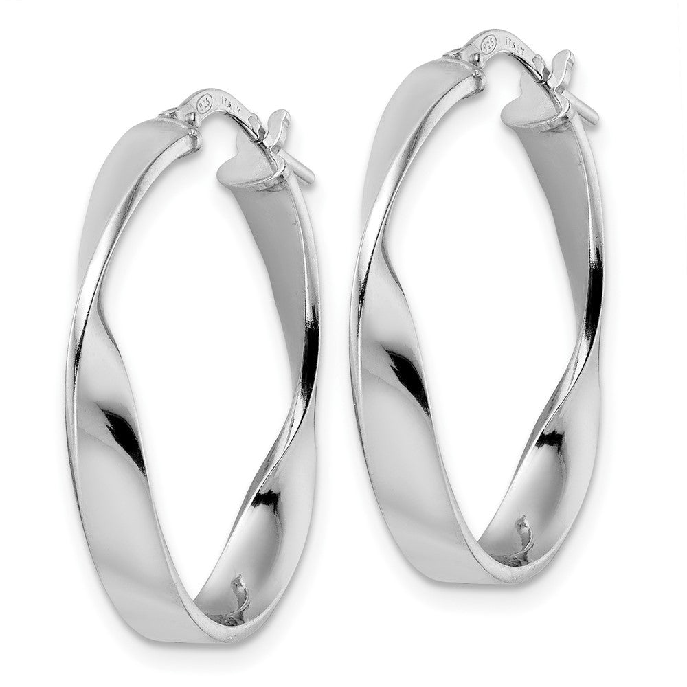 FJC Finejewelers 925 Sterling Silver d Polished Oval Twisted Hoop Earrings 28 x 23 mm