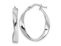 FJC Finejewelers 925 Sterling Silver d Polished Oval Twisted Hoop Earrings 28 x 23 mm