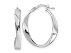FJC Finejewelers 925 Sterling Silver d Polished Oval Twisted Hoop Earrings 28 x 23 mm