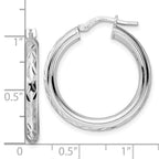 FJC Finejewelers 925 Sterling Silver d Polished Bright Cut Hoop Earrings 28 x 25 mm