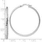 FJC Finejewelers 925 Sterling Silver d Polished Bright Cut Hoop Earrings 41 x 40 mm
