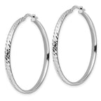 FJC Finejewelers 925 Sterling Silver d Polished Bright Cut Hoop Earrings 41 x 40 mm