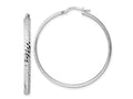 FJC Finejewelers 925 Sterling Silver d Polished Bright Cut Hoop Earrings 41 x 40 mm