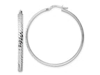 FJC Finejewelers 925 Sterling Silver d Polished Bright Cut Hoop Earrings 41 x 40 mm