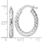 FJC Finejewelers 925 Sterling Silver d Polished Bright Cut Hoop Earrings 25 x 19 mm