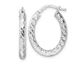 FJC Finejewelers 925 Sterling Silver d Polished Bright Cut Hoop Earrings 25 x 19 mm