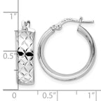 FJC Finejewelers 925 Sterling Silver d Polished Bright Cut Hoop Earrings 21 x 19 mm