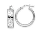 FJC Finejewelers 925 Sterling Silver d Polished Bright Cut Hoop Earrings 21 x 19 mm