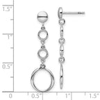 FJC Finejewelers 925 Sterling Silver d Post Dangle Earrings 36 x 10 mm
