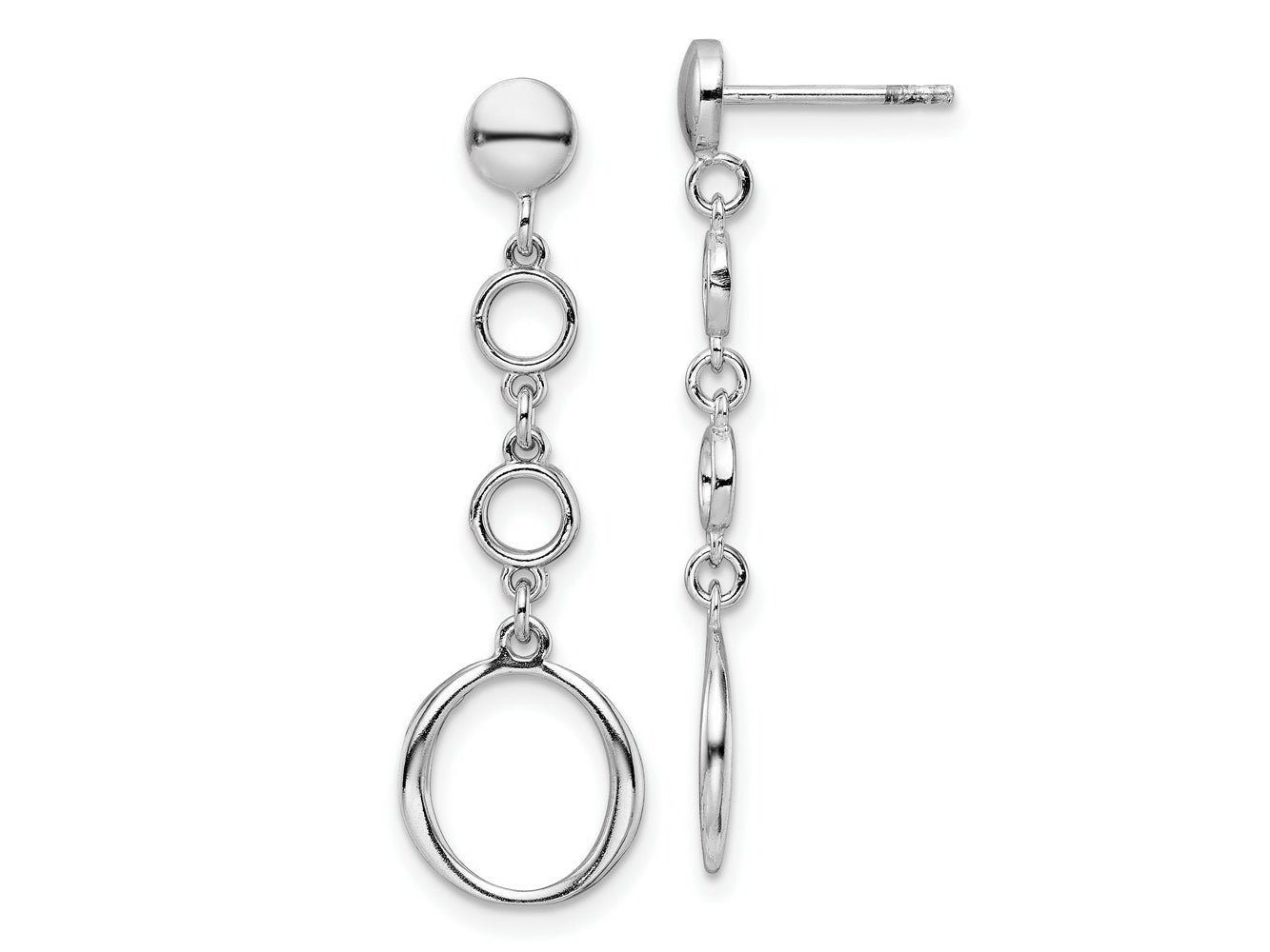 FJC Finejewelers 925 Sterling Silver d Post Dangle Earrings 36 x 10 mm