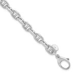 FJC Finejewelers 925 Sterling Silver Rhodium Plated Polished Fancy Link Bracelet 8 Inches x 5.42 mm