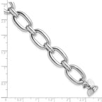 FJC Finejewelers 925 Sterling Silver Rhodium Plated Polished Fancy Link Bracelet 8 Inches x 9.72 mm