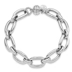 FJC Finejewelers 925 Sterling Silver Rhodium Plated Polished Fancy Link Bracelet 8 Inches x 9.72 mm