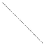FJC Finejewelers 925 Sterling Silver Other Chain  Polished Textured Link Anklet 10 Inches x 1 mm