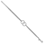 FJC Finejewelers 925 Sterling Silver Curb  Polished Multi-strand with 1in ext Bracelet 8 Inches