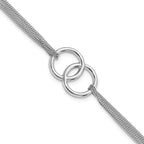 FJC Finejewelers 925 Sterling Silver Curb  Polished Multi-strand with 1in ext Bracelet 8 Inches
