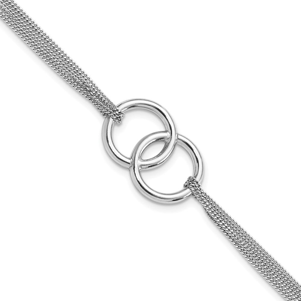 FJC Finejewelers 925 Sterling Silver Curb  Polished Multi-strand with 1in ext Bracelet 8 Inches