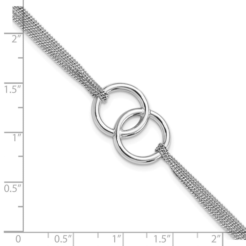 FJC Finejewelers 925 Sterling Silver Curb  Polished Multi-strand with 1in ext Bracelet 8 Inches