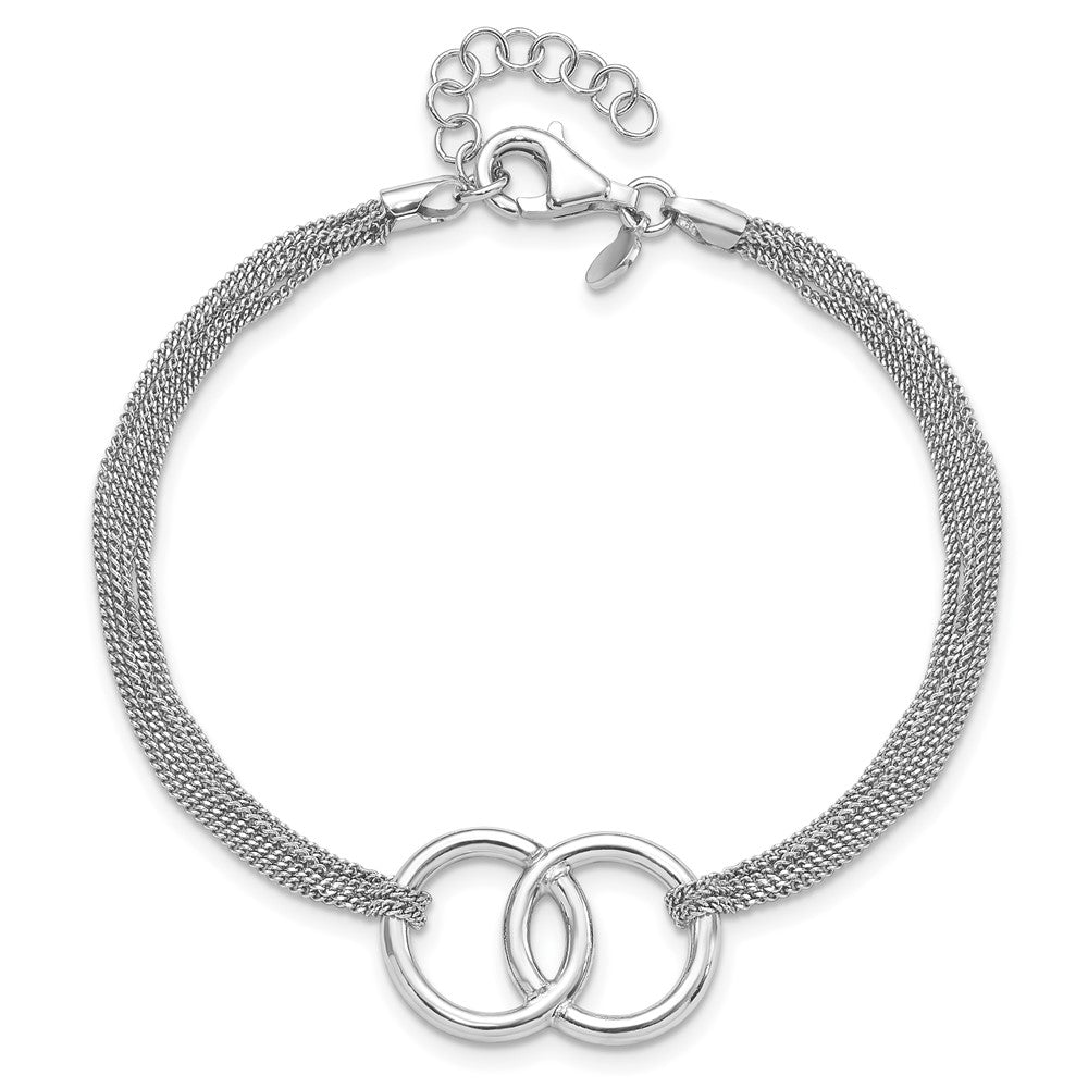 FJC Finejewelers 925 Sterling Silver Curb  Polished Multi-strand with 1in ext Bracelet 8 Inches