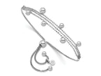 FJC Finejewelers 925 Sterling Silver Box Rhodium Plated Beaded Multi-strand Bolo Bracelet 5 mm