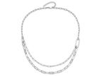FJC Finejewelers 925 Sterling Silver Bright Cut Link  Multi-layer with 2in ext Necklace 20 Inches