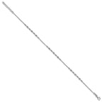 FJC Finejewelers 925 Sterling Silver Rolo Rhodium Plated with 1in ext Anklet 10 Inches x 3 mm