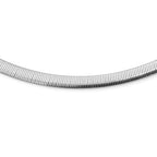 FJC Finejewelers 925 Sterling Silver Bright Cut Omega d Polished Textured Reversible Necklace 17 Inches