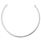FJC Finejewelers 925 Sterling Silver Bright Cut Omega d Polished Textured Reversible Necklace 17 Inches