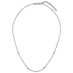 FJC Finejewelers 925 Sterling Silver Curb Rhodium Plated CZ with 2in ext. Necklace 16 Inches x 4 mm