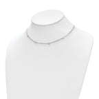 FJC Finejewelers 925 Sterling Silver Curb Rhodium Plated CZ with 2in ext. Necklace 16 Inches x 4 mm