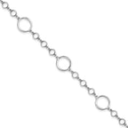 FJC Finejewelers 925 Sterling Silver  Polished Link with 1 in ext. Bracelet 7 Inches x 10.9 mm
