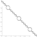 FJC Finejewelers 925 Sterling Silver  Polished Link with 1 in ext. Bracelet 7 Inches x 10.9 mm