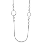 FJC Finejewelers 925 Sterling Silver Rolo Rhodium Plated Polished Necklace 31 Inches x 15 mm