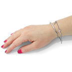 FJC Finejewelers 925 Sterling Silver Cable Polished Crosses with 2in ext. Wrap Bracelet 13 Inches x 10 mm