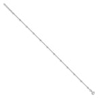 FJC Finejewelers 925 Sterling Silver Cable Polished Beaded with 1in ext. Anklet 9 Inches x 2 mm