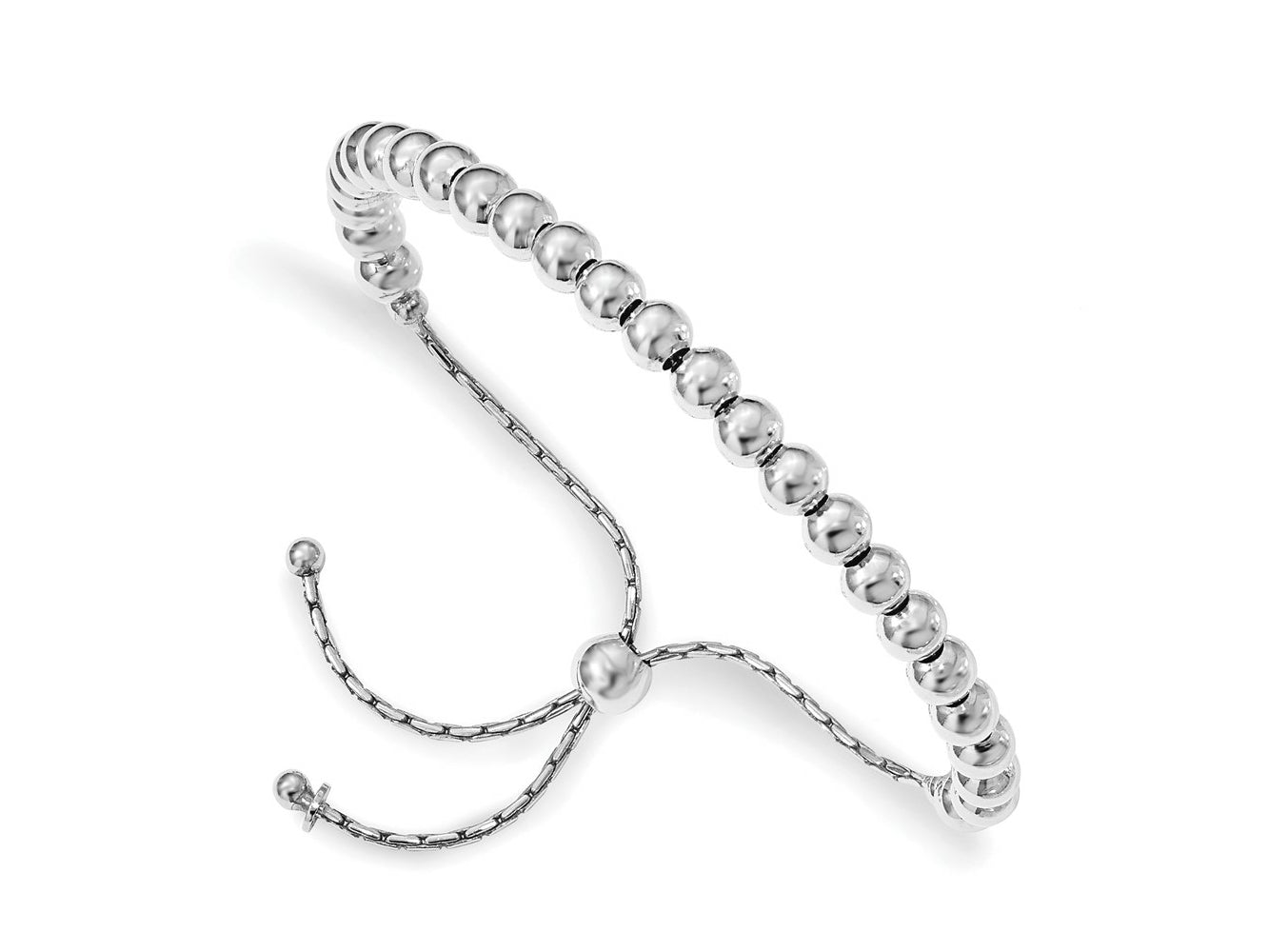 FJC Finejewelers 925 Sterling Silver Adjustable and Stretch and Wrap Beaded Adjustable Bracelet 9 Inches x 5 mm