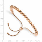 FJC Finejewelers 925 Sterling Silver Adjustable and Stretch and Wrap Rose-tone Beaded Adjustable Bracelet 9 Inches x 5 m