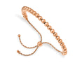 FJC Finejewelers 925 Sterling Silver Adjustable and Stretch and Wrap Rose-tone Beaded Adjustable Bracelet 9 Inches x 5 m
