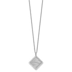 FJC Finejewelers 925 Sterling Silver Fancy Rhodium Plated CZ Necklace 38 mm