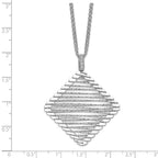 FJC Finejewelers 925 Sterling Silver Fancy Rhodium Plated CZ Necklace 38 mm