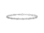 FJC Finejewelers 925 Sterling Silver Ball Double Strand with .5in ext. Anklet 9 Inches