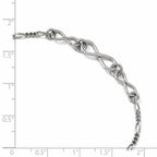 FJC Finejewelers 925 Sterling Silver Figaro Infinity with 1in ext. Anklet 9 Inches x 6 mm
